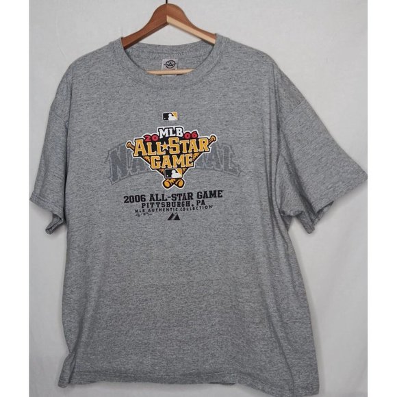 MLB Baseball 2006 All Star Game Pittsburgh PA Mens XL T Shirt Gray Authentic - Picture 1 of 8